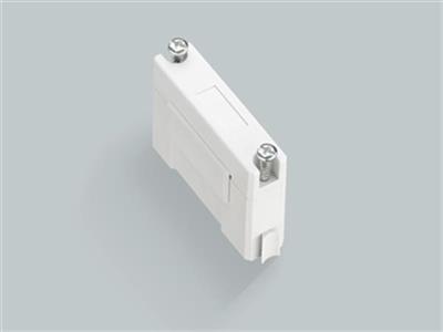 BUSBAR SUPPORT 1-pole, attachable to 01603 or individual mounting, with integrated end cover